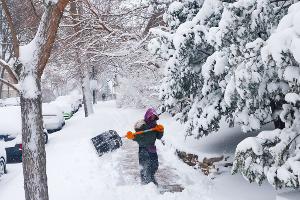 In Teilen der nördlichen USA fiel viel Schnee. 