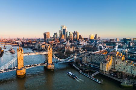 Blick von oben auf London