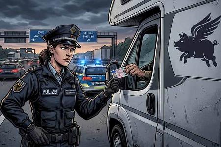 Polizistin, Wohnmobil