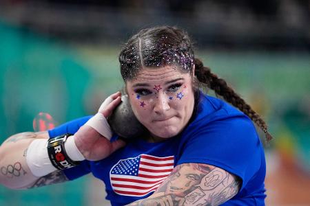 Leichtathletik mit Sternchen: Chase Jackson aus den USA tritt bei der Hallen-WM im Kugelstoßen an. 