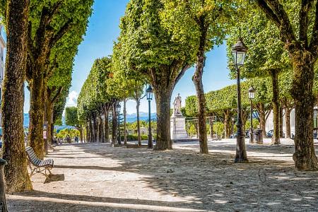 Allee, Denkmal, BŠume, Bank, Himmel