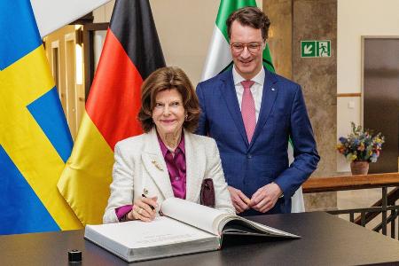 Königin Silvia von Schweden verzaubert Düsseldorf