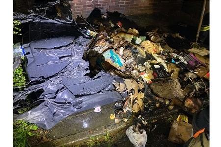 Brandort Walder Straße in Hilden. Foto: Polizei Mettmann