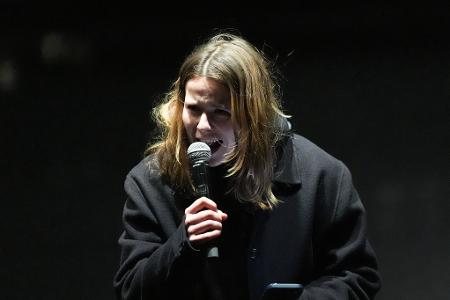 Luisa Neubauer sprach zum Abschluss der Kundgebung.