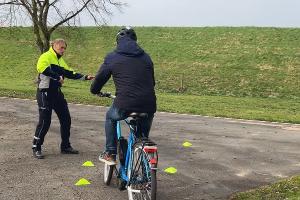 Pedelectraining der Polizei Recklinghausen und der Volkshochschulen