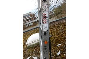 Wer erkennt die beschriftete Teleskopleiter mit den Ziffern 1247?