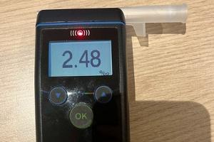 Atemalkoholtest in Elmshorn.
Foto Bundespolizei