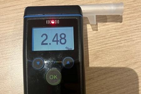 Atemalkoholtest in Elmshorn.
Foto Bundespolizei