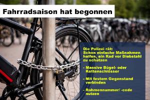 Präventionskampagne Fahrraddiebstahl