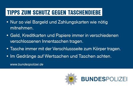 Tipps zum Schutz vor Taschendieben