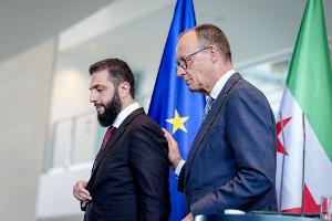 Merz nennt eine Zielmarke für die Rückkehr syrischer Flüchtlinge – und bezeichnet sie als Wunsch des syrischen Präsidenten.