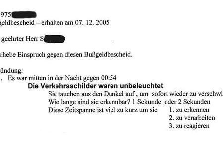 lustige Ausreden Bußgeld