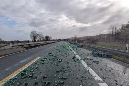 Unfallstelle auf der BAB 39 zwischen der AS Baddeckenstedt und der AS Westerlinde Richtung Wolfsburg