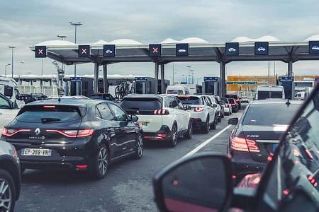 Frankreich Autobahn Mautstation