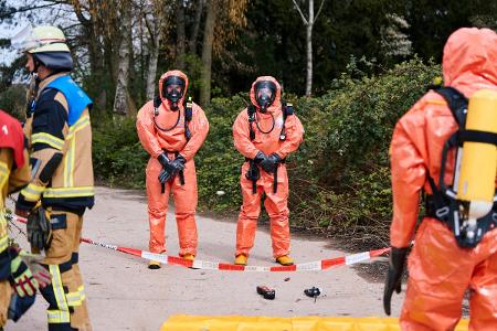 Blick auf die Einsatzmaßnahmen der Feuerwehr
Foto: Feuerwehr Essen