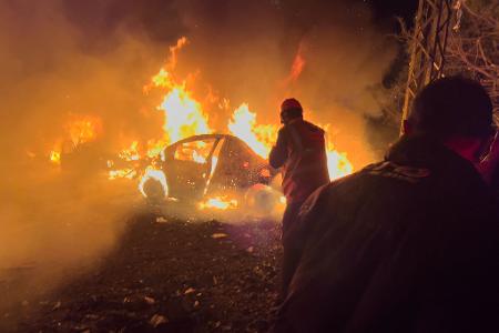 Israels Luftwaffe greift erneut in Beirut an. 
