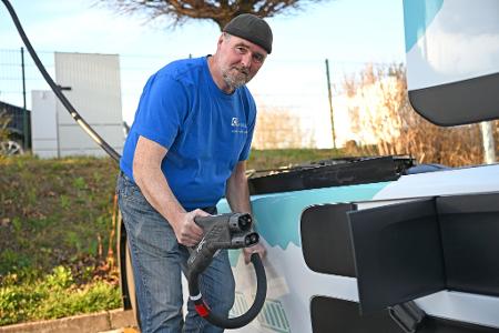 Lastwagenfahrer Uwe Lenk über seinen E-Lkw: 