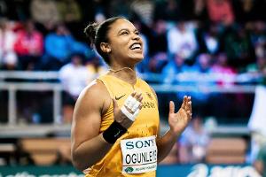 Kugelstoß-Olympiasiegerin Yemisi Ogunleye heiratet NFL-Star