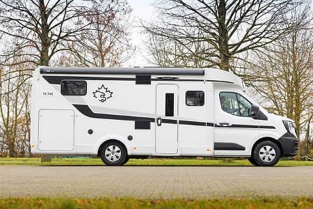 Seitenansicht, Ahorn Camp TE 740, Wohnmobil, Teilintegriert, Preiswert, Einzelbett