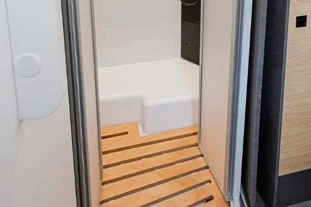 Dusche, Ahorn Camp TE 740, Wohnmobil, Teilintegriert, Preiswert, Einzelbett
