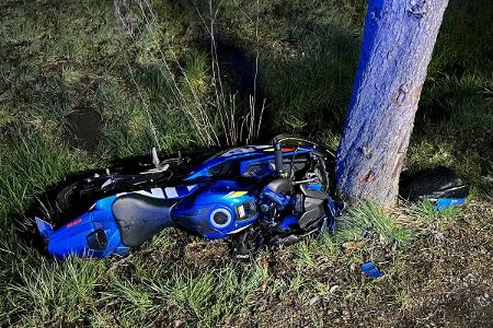 Verunfalltes Leichtkraftrad