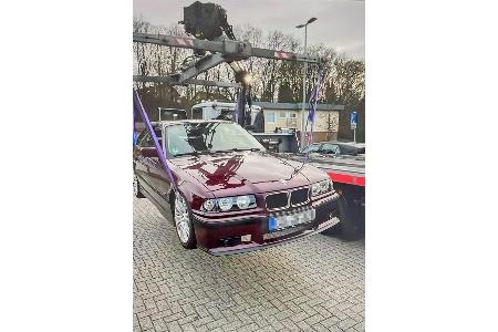 Am Karfreitag sichergestellter BMW, dessen Betriebserlaubnis wegen zahlreicher technischer Veränderungen und Mängel erloschen war