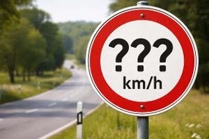 Tempolimit Landstraße Schild