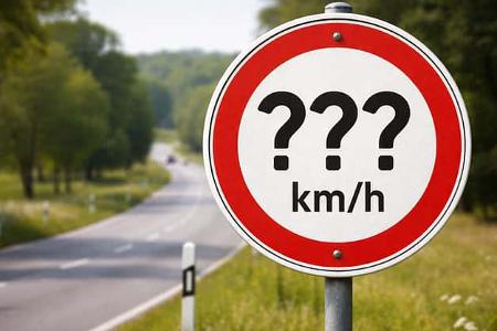 Tempolimit Landstraße Schild