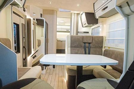 Wohnraum, Forster T 745 EB, Wohnmobil, Teilintegriert, Preiswert, Einzelbett