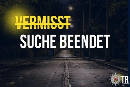 Symbolfoto Vermisstensuche beendet