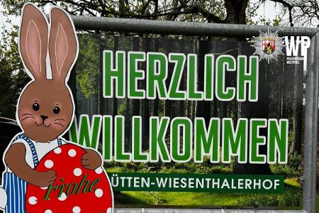 Das gestohlene Osterhasen-Schild.
Quelle: Privat