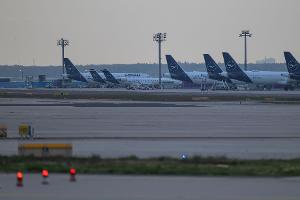 Stillstand bei Lufthansa in Frankfurt.