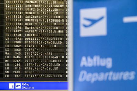 Hunderte Flüge der Lufthansa sind erneut gestrichen. 