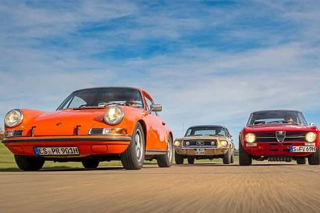 Porsche 911 2.4 F-Modell, Ford Mustang GT (1968), Alfa Romeo 1300 GT Junior