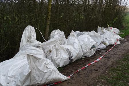 Die entsorgten Big Bags enthielten Baustellenabfälle