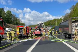 Die Einsatzstelle auf der BAB 4