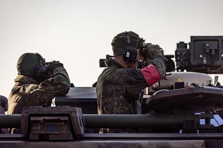 Bundeswehrsoldaten auf einer Übung.