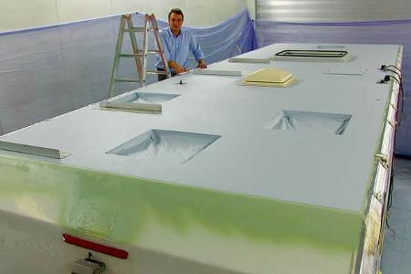 Hagelschäden am Wohnmobil