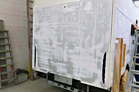 Hagelschäden am Wohnmobil