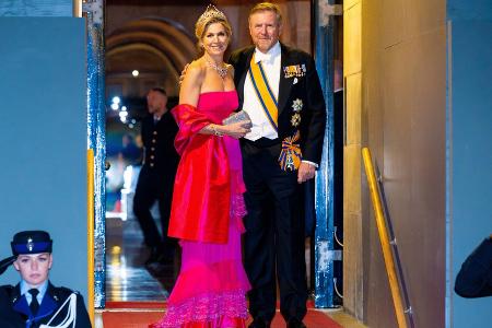 Diplomaten-Dinner: Königin Máxima strahlt in Pink