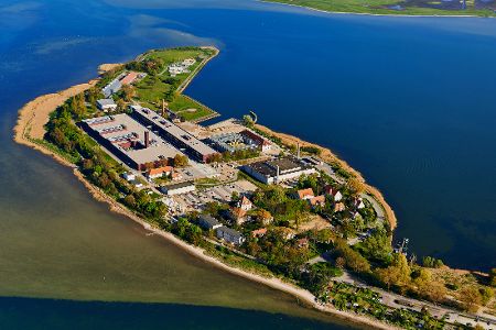 Forschungsstation auf der Insel Riems