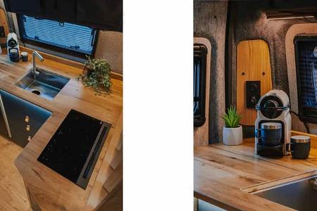 Details Küche, Campingbus