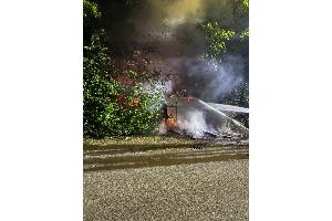 Feuer Gartenlaube Kastanienweg