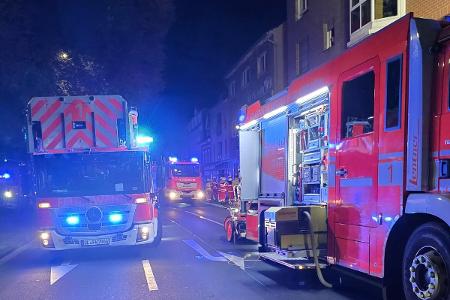 Die Einsatzstelle in der Stadtmitte von Bergisch Gladbach