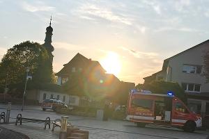 Einsatz von Feuerwehr, Polizei und DRK am frühen Morgen