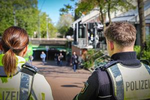 Kontrollen in der Fußgängerzone Unna