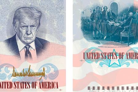 Das Abbild des US-Präsidenten wird bald auf der Innenseite einer Sonderausgabe amerikanischer Reisepässe zu sehen sein.