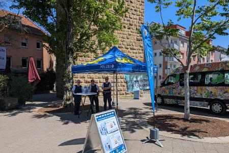 Informationsstand der Polizei Heilbronn