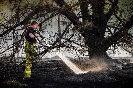 Bei der Brandbekämpfung in den Niederlanden kamen Feuerwehrleute aus mehreren Ländern zum Einsatz.