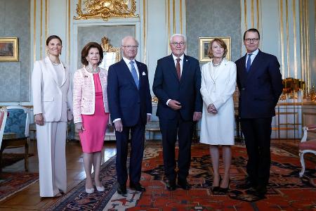 Steinmeier trifft schwedisches Königspaar zum Lunch im Palast